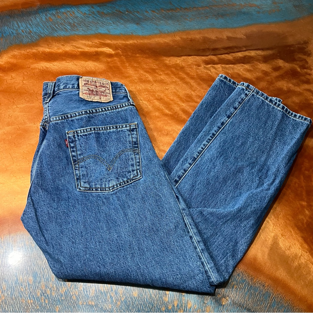 Vintage Levi's 501 Button Fly Blue Jeans 33x32 100% Cotton 90s